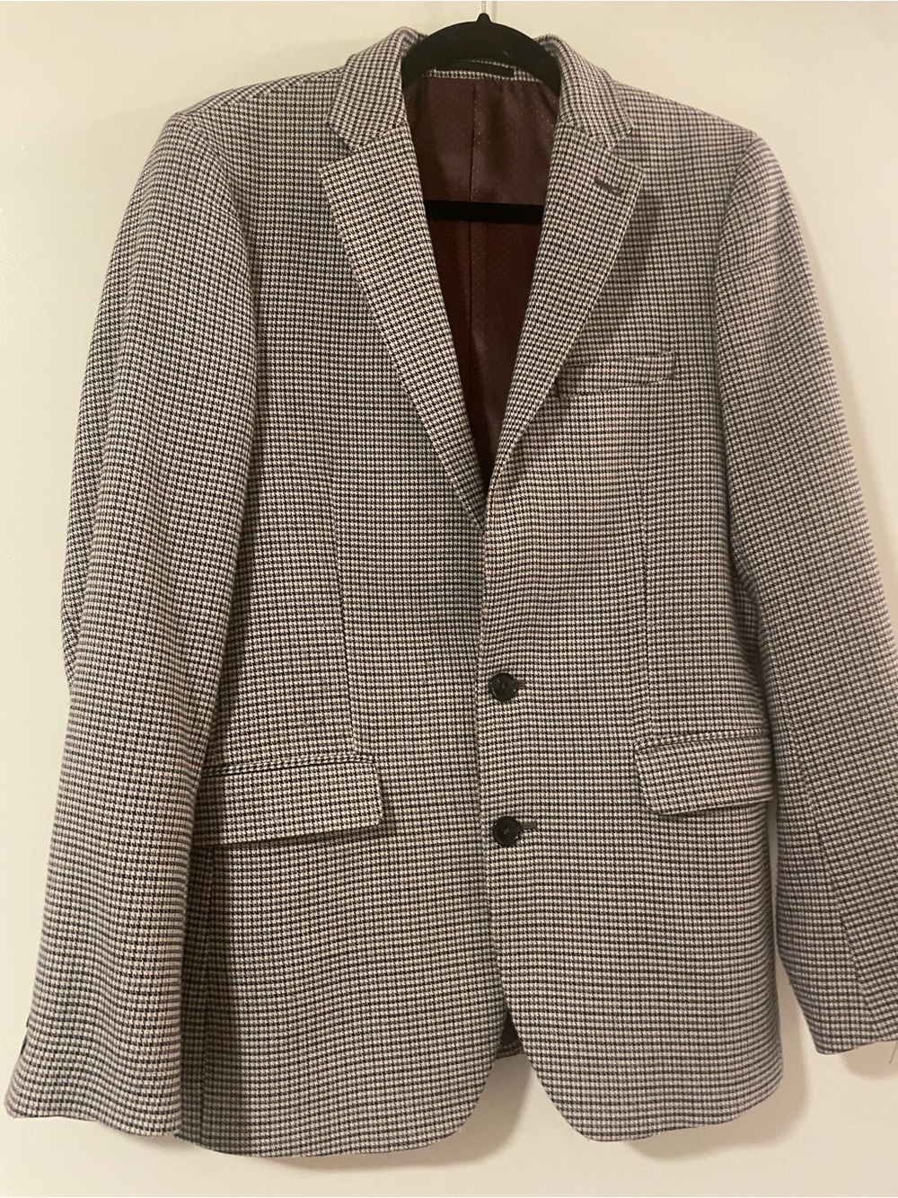 Burtons menswear LONDON brown houndstooth sports jacket
